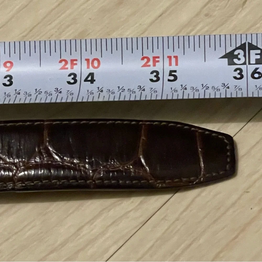 Nordstrom Italian Calfskin Leather Woman’s Belt Size M Made in USA Never Worn - Picture 15 of 16